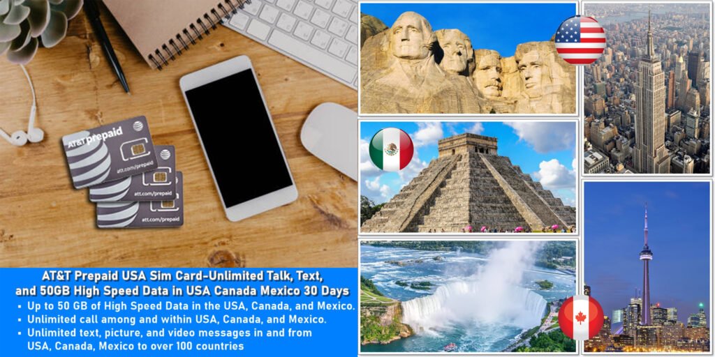 USA Canada Mexico Travel Sim card